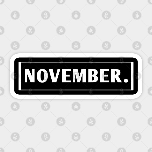 November Sticker by BlackMeme94